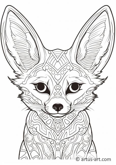 Page de coloriage du renard fennec